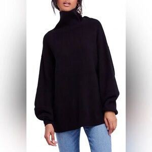 Free People Softly Structured Knit Sweater Cowl Neck Medium